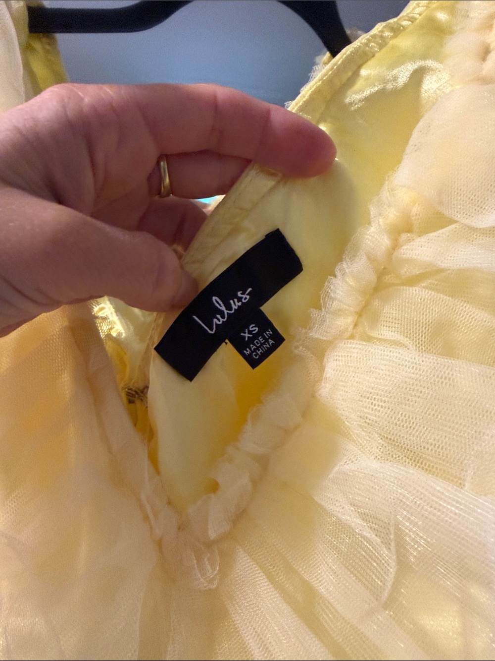 Lulus Yellow Ruffle Tulle ' Dress - Picture 2 of 4